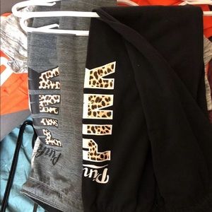 2 cheetah/leopard gym pants
